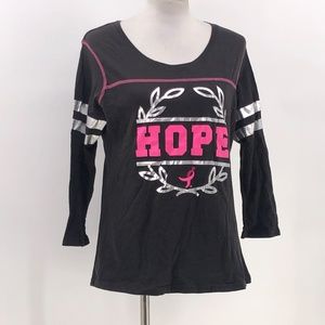 susan g. komen HOPE varsity shirt sz L